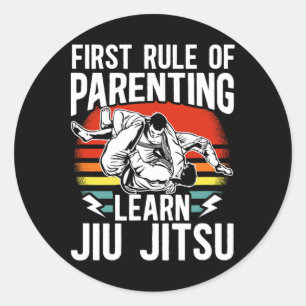 Adesivo Primeira Regra De Parentalidade Aprenda Jiu Jitsu 
