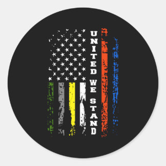 Adesivo Primeira resposta Thin Line Patriotic American Fla
