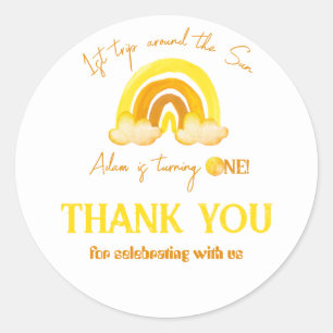 Adesivo Primeira viagem em torno da Festa de aniversário d