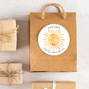 Adesivo Primeira viagem em torno do primeiro aniversario d