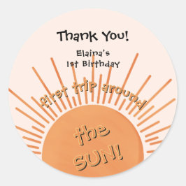 Adesivo Primeira viagem em torno do primeiro aniversario d