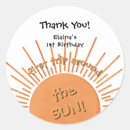 Adesivo Primeira viagem em torno do primeiro aniversario d