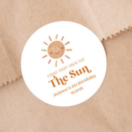 Adesivo Primeira viagem em torno do primeiro aniversario S