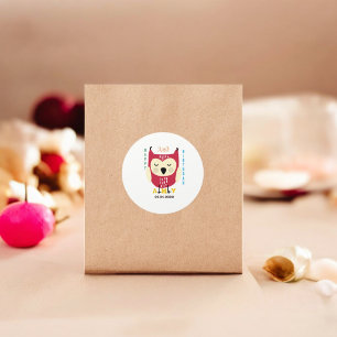 Adesivo Primeiro aniversario Baby Owl