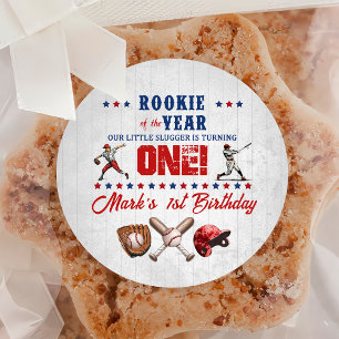 Adesivo Primeiro aniversario Baseball Rookie