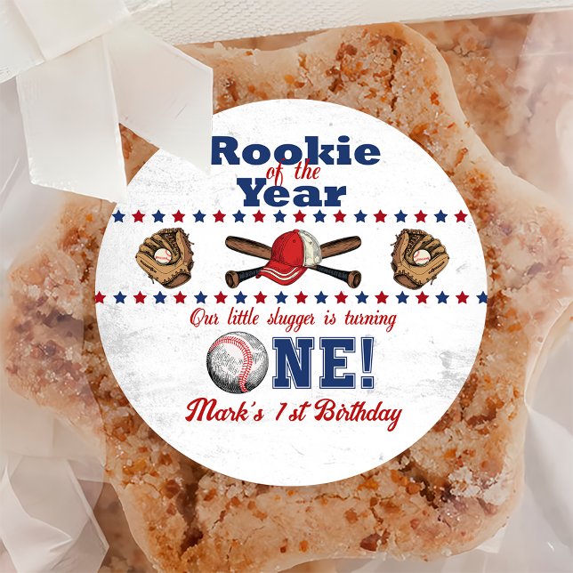Adesivo Primeiro aniversario Baseball Rookie (Criador carregado)