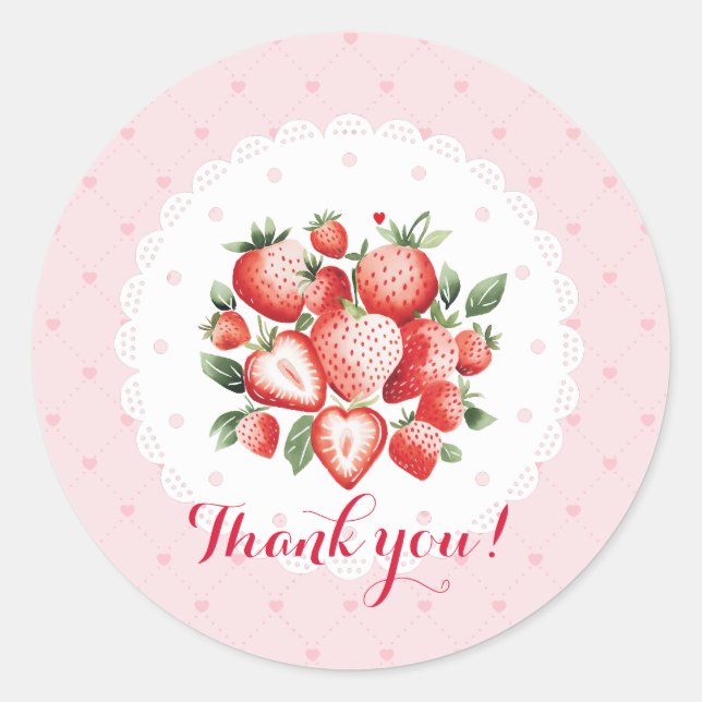 Adesivo Primeiro aniversario Berry Sweet (Frente)