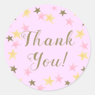 Adesivo primeiro aniversario Brilha Pequena Garota Rosa Es