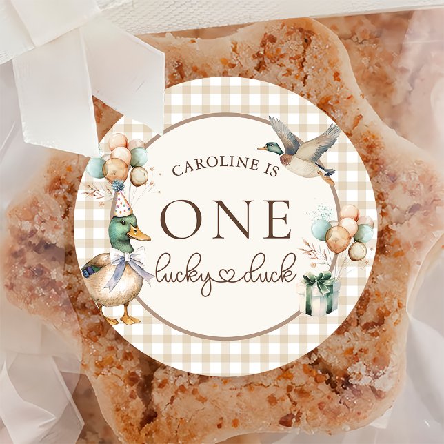 Adesivo Primeiro aniversario Castanho e Sortudo (Criador carregado)