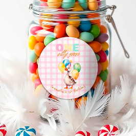 Adesivo Primeiro aniversario Cor-de-Obra Bobo 1 Rosa