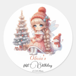 Adesivo Primeiro aniversario da Primeira Rapariga