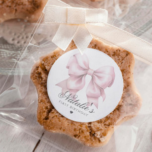 Adesivo Primeiro aniversario de Arco Pink com Dusty de Cor