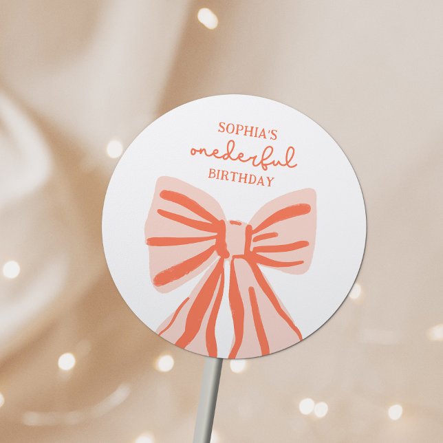 Adesivo Primeiro aniversario de Arco Rosa-Rosa-rabo-branco (Criador carregado)