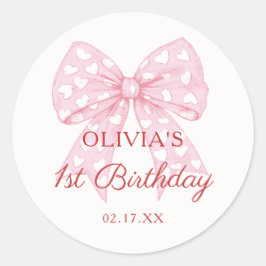 Adesivo Primeiro aniversario de Arco Rosa Swetheart Girl