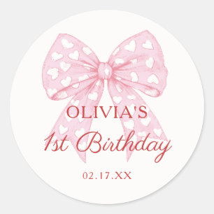 Adesivo Primeiro aniversario de Arco Rosa Swetheart Girl