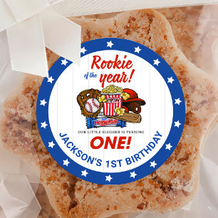 Adesivo Primeiro aniversario de Baseball Boys