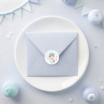 Adesivo Primeiro aniversario de Cores do Arco-Íris Funny F<br><div class="desc">Um unicórnio voador engraçado rindo e segurando balões. É perfeito para o seu dia especial. Fácil de personalizar para uma celebração verdadeiramente encantadora!</div>