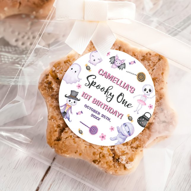 Adesivo Primeiro aniversario de Dia das Bruxas de Spooky O (Criador carregado)
