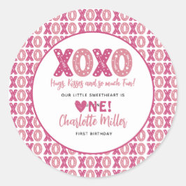 Adesivo Primeiro aniversario de Dia de os namorados de Hug