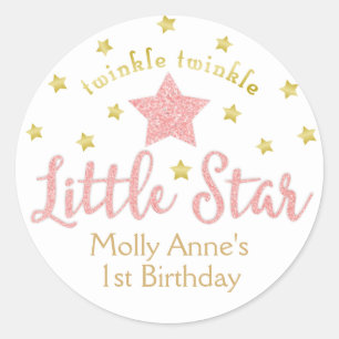 Adesivo primeiro aniversario de Estrelas Brilhante Brilhan