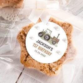 Adesivo Primeiro aniversario de Fazenda do trator de aquar