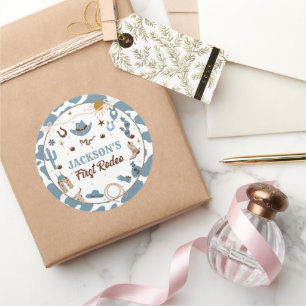 Adesivo Primeiro aniversario de Garoto Primeiro Rodeio Oci