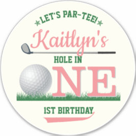 Adesivo Primeiro aniversario de Golf PAR-TEE Grande 8"