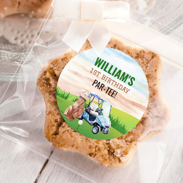 Adesivo Primeiro aniversario de Golfe de Aquarela