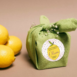 Adesivo Primeiro aniversario de limonada rosa moderna