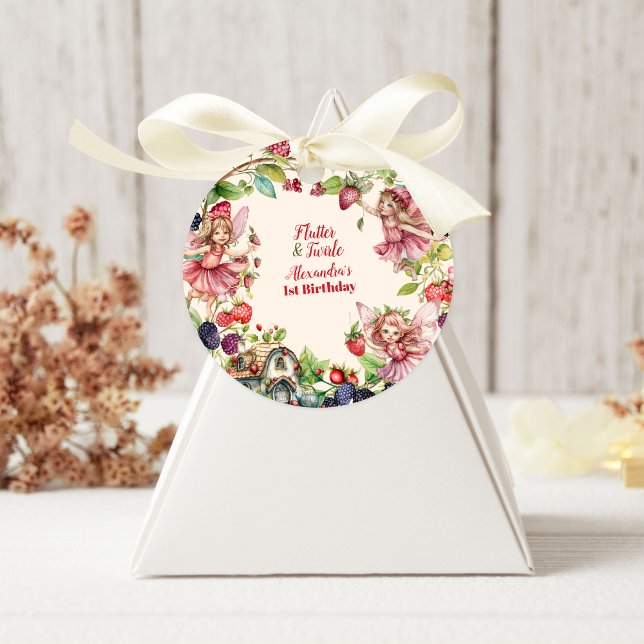 Adesivo Primeiro aniversario de Pixie do Jardim de Morango (Criador carregado)