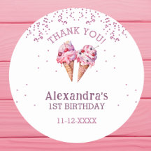 Primeiro aniversario de Sorvete Rosa Obrigado