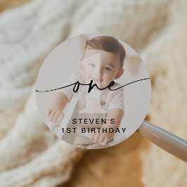 Adesivo Primeiro aniversário de uma foto minimalista