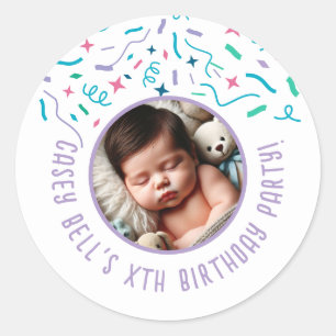 Adesivo Primeiro aniversario do bebê Toddler Crianças Fest
