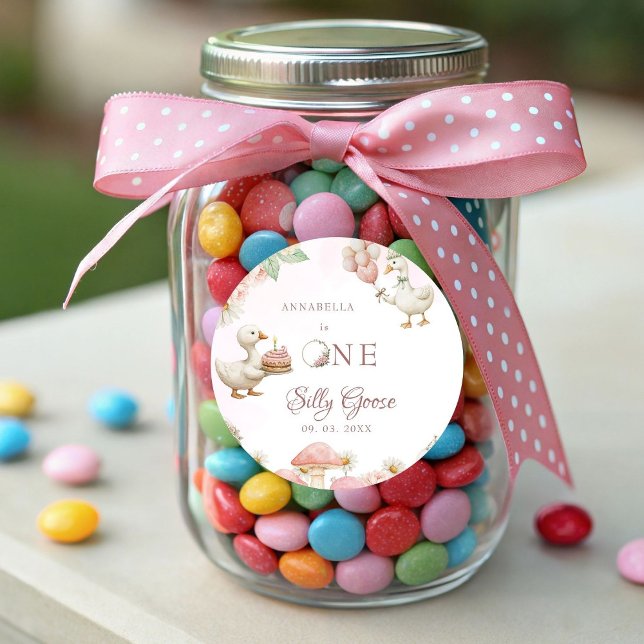 Adesivo primeiro aniversario do Cogumelo do Jardim Flor do (Criador carregado)