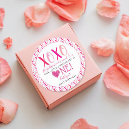 Adesivo Primeiro aniversario do Dia de os namorados Hugs &