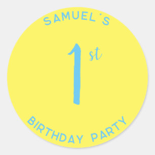 Adesivo Primeiro aniversário do Partido do primeiro aniver