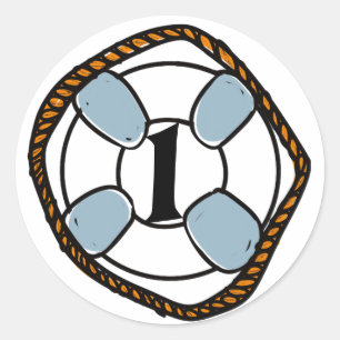 Adesivo Primeiro Aniversário do Surf de Praia