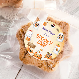 Adesivo Primeiro aniversario Fantasma de Feliz Dia das Bru