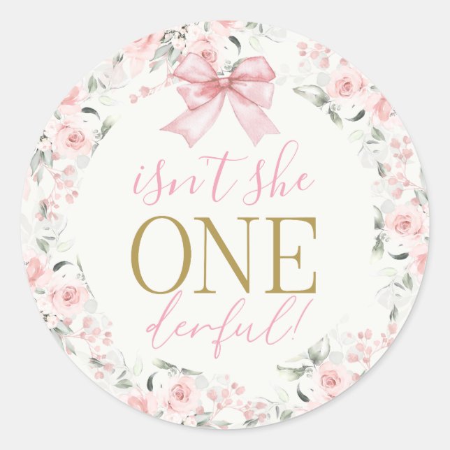 Adesivo primeiro aniversario Girl com arco (Frente)