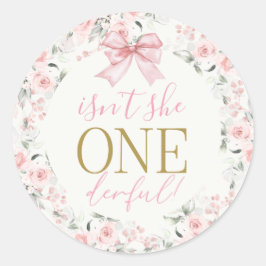 Adesivo primeiro aniversario Girl com arco