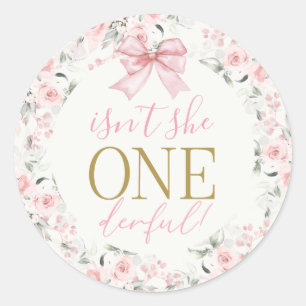 Adesivo primeiro aniversario Girl com arco