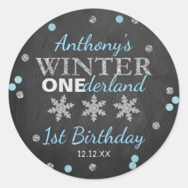 Adesivo Primeiro aniversario Inverno ONEderland Chalkboard