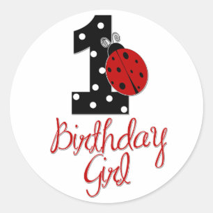 Adesivo primeiro aniversario - Lady Bug - 1 - Ladybug