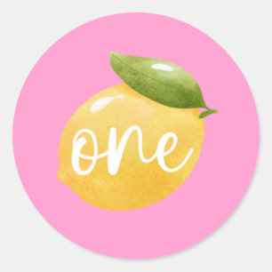 Adesivo Primeiro aniversario Lemon One