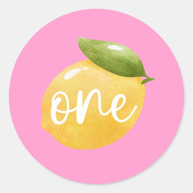Adesivo Primeiro aniversario Lemon One (Frente)