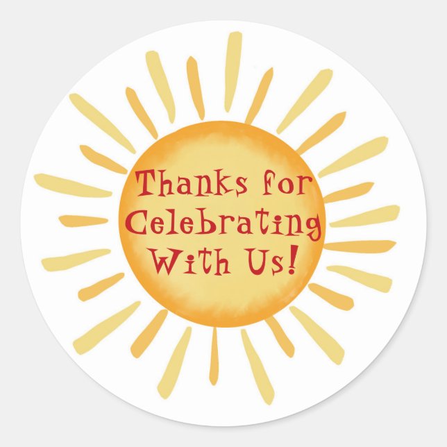 Adesivo Primeiro Aniversário no Sol ou Primeira Viagem (Frente)