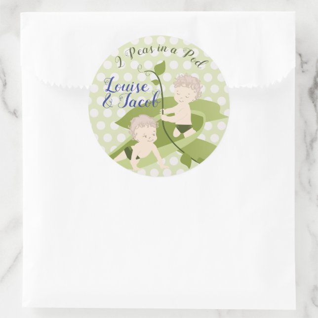 Adesivo Primeiro aniversario ou Chá de fraldas do Twins Ba (Bolsa)