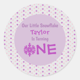Adesivo Primeiro aniversario Pequeno Floco de Neve