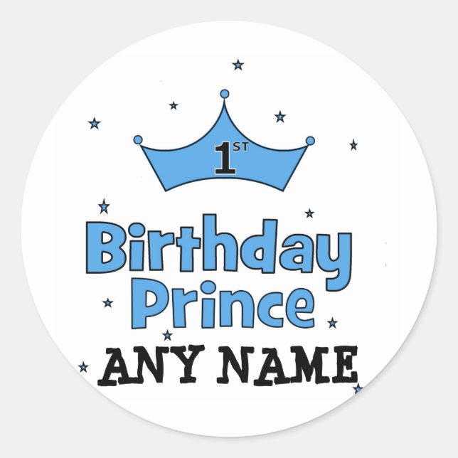Adesivo primeiro aniversario Prince (Frente)