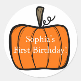 Adesivo Primeiro Aniversário Pumpkin Sticker